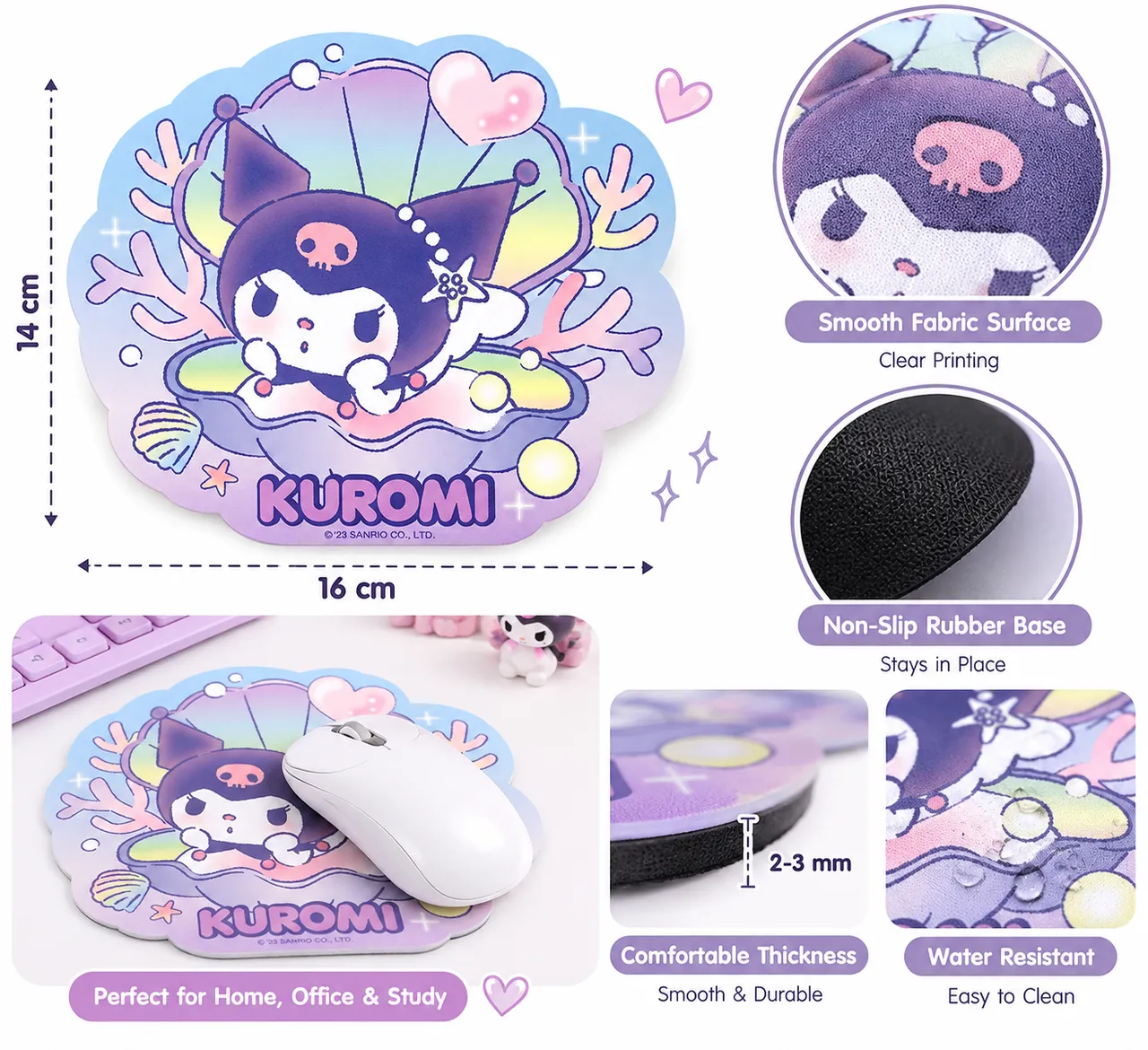 Sanrio characters Ocean Treasure Series Mouse Pad(Kuromi)