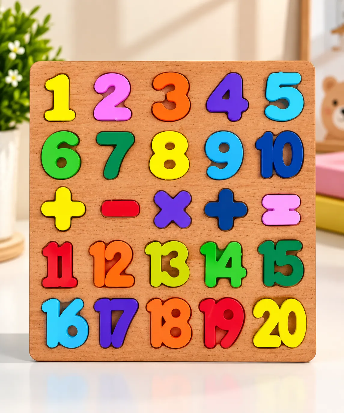 Wooden Alphabet Puzzle Board 26 Letters – Colorful A to Z Educational Learning Toy for Kids