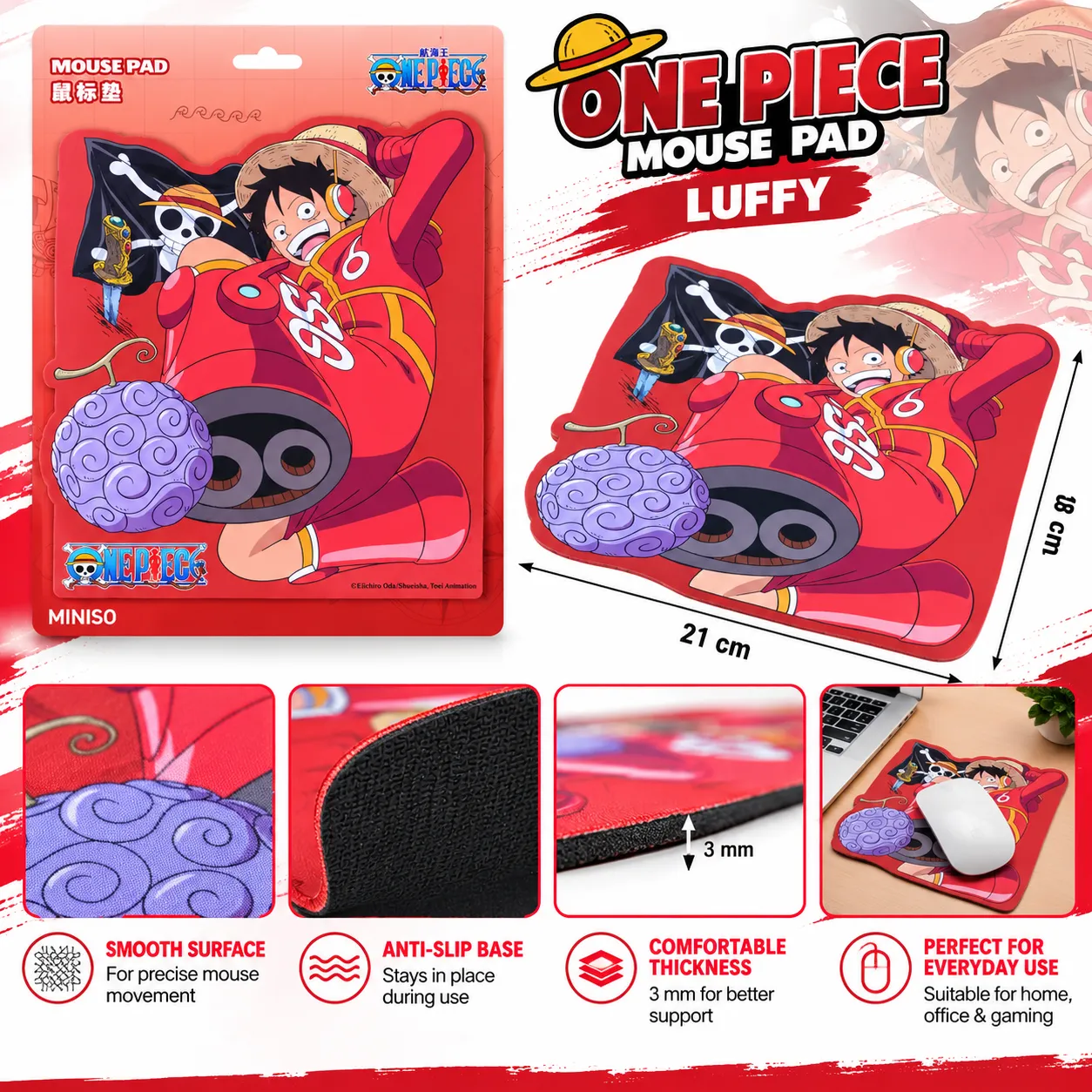 One Piece Collection Mouse Pad(Luffy)