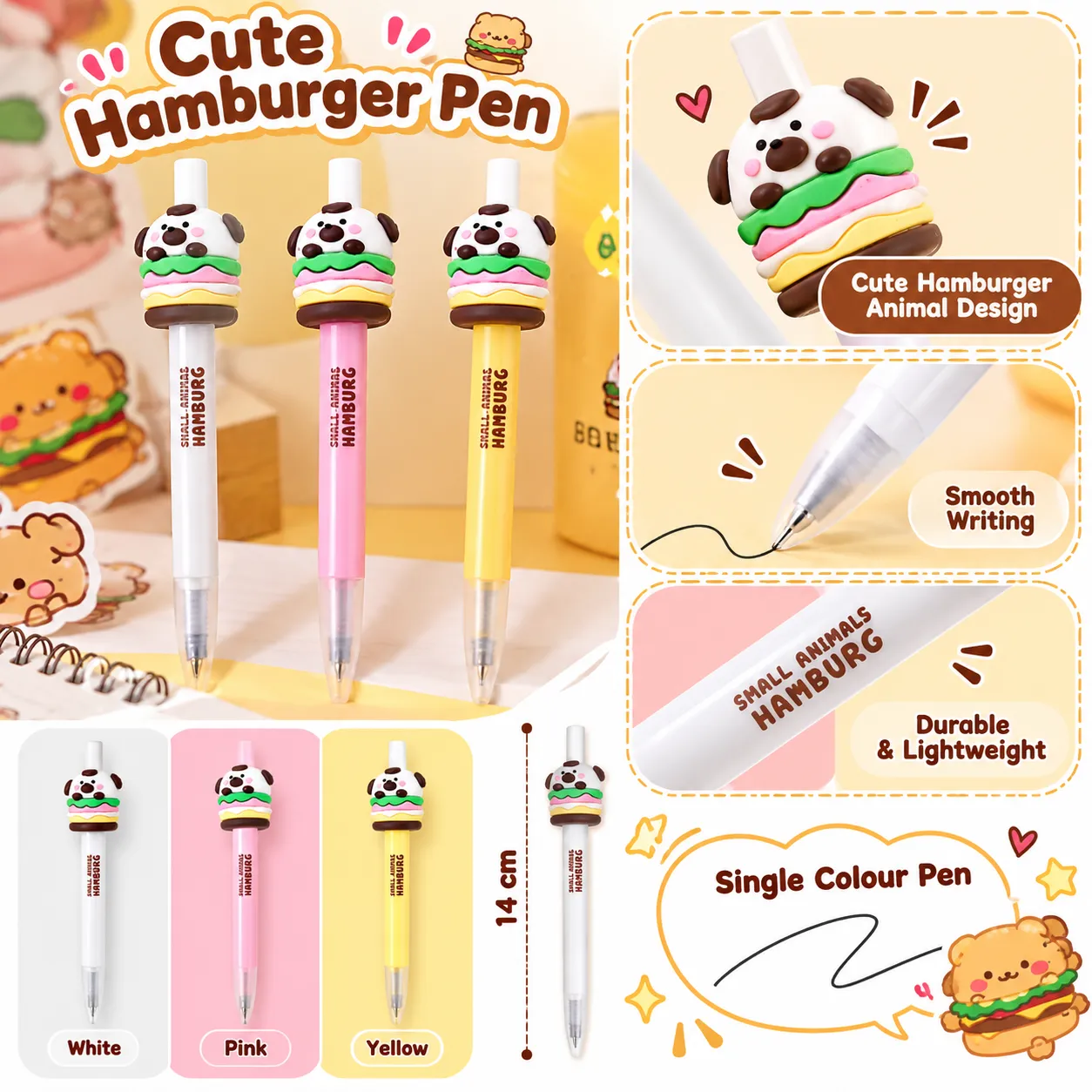 Cute Hamburger Gel Pen (PDQ)