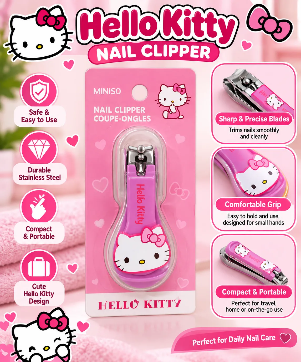 Hello Kitty Beauty Diary Series Cartoon Nail Clipper