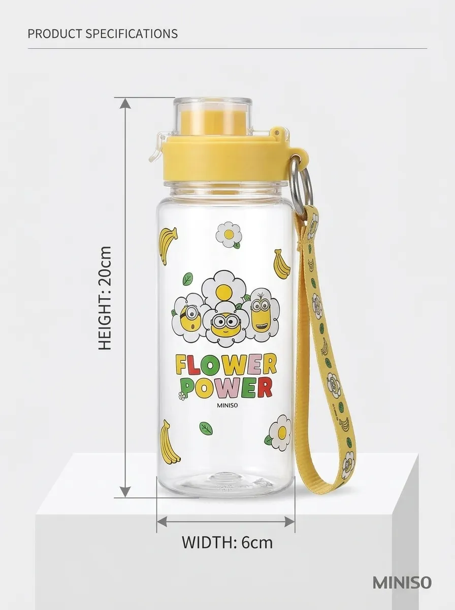 Daisy Minions Collection Plastic Bottle with Strap (640mL)